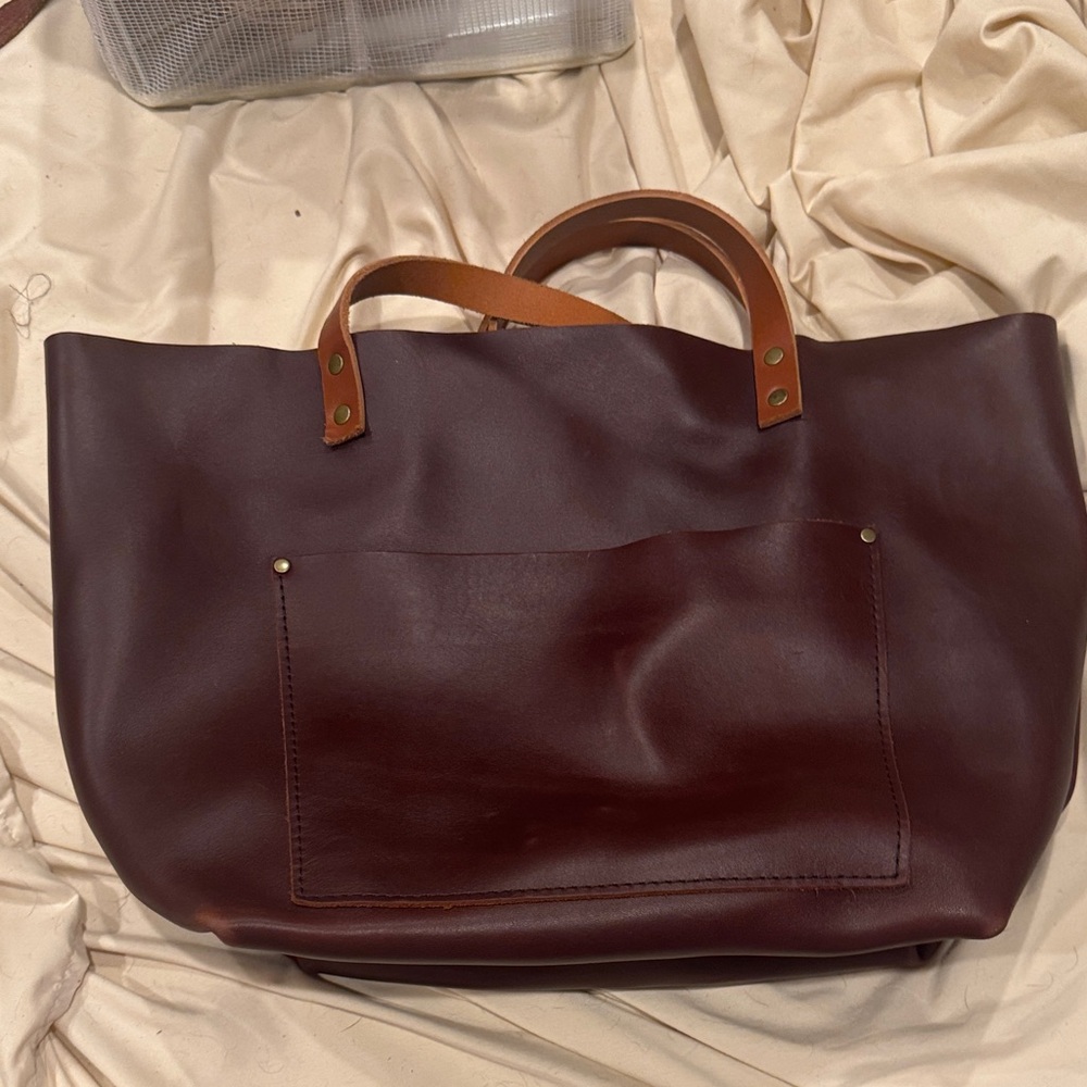 Portland Leather Rich Brown Tote Bag